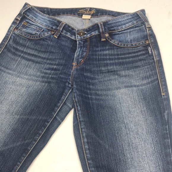 RETRO SILVER AIKO BOOTCUT JEANS 29x31 EMBOSSED PATCH 😎 - Picture 12 of 14